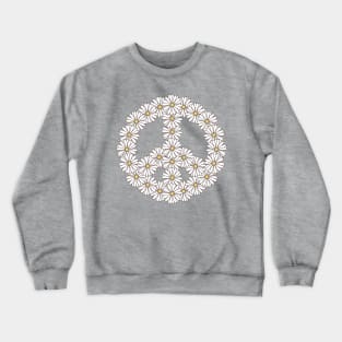 Daisies Peace Symbol Crewneck Sweatshirt